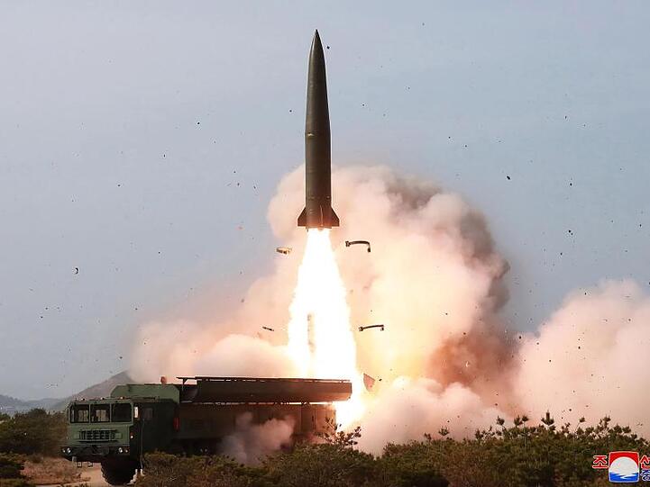 Der Start einer Rakete an der nordkoreanischen Ostküste.