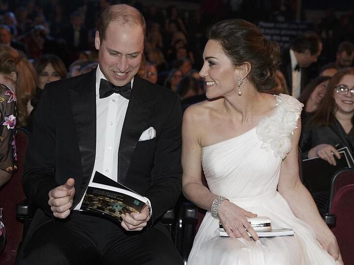 Prinz William und seine Frau, Herzogin Kate von Cambridge, bei der Bafta- Preisverleihung in der Royal Albert Hall.