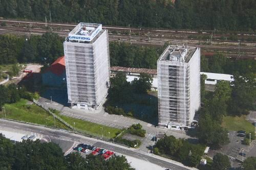 So sehen die Grundig-Türme heute aus.