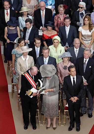 Nicolas Sarkozy saß in der ersten Reihe.