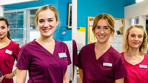 "Bettys Diagnose": Betty Weiss (Annina Hellenthal, l.) geht, Elisabeth Hertz (Henrike Hahn) kommt.