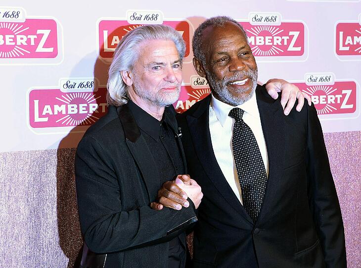 Hermann Bühlbecker und US-Schauspieler Danny Glover