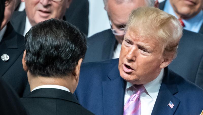 Xi Jinping und Donald Trump am Rande des G20-Gipfels in Osaka. Xi Jinping und Donald Trump am Rande des G20-Gipfels in Osaka.