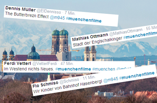 Die Follower posten bei Twitter Filmtitel, die an Münchner Orte erinnern.