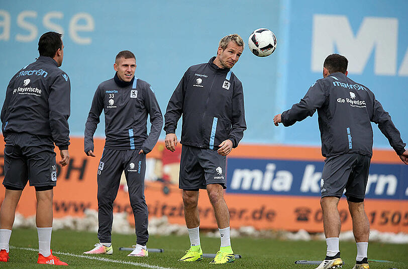 Zurück im Teamtraining: 1860-Kapitän Stefan Aigner.