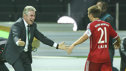 Gewannen 2013 gemeinsam das Triple: Jupp Heynckes (links) und Philipp Lahm (rechts).