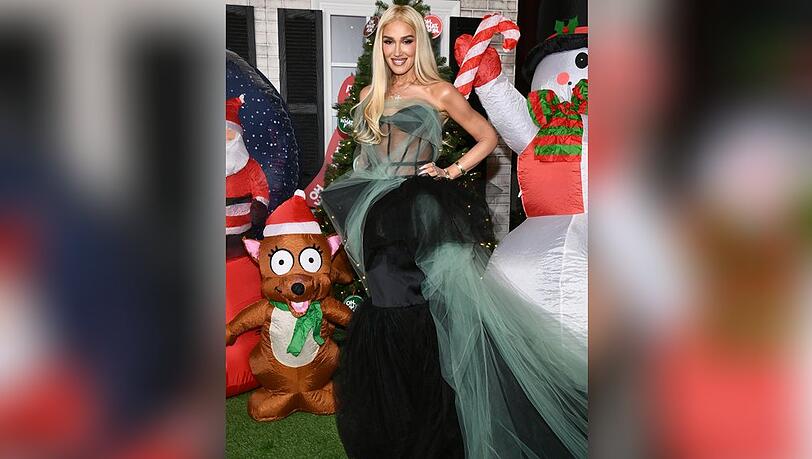 Gwen Stefani kam allein zur Premiere - in einem Tülltraum.