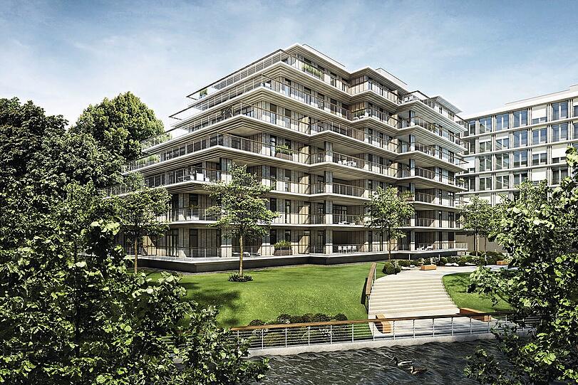 Die Gesamtansicht des Tivoli-Projekts. Alle 30 Eigentumswohnungen im Tucherpark sind bereits verkauft.