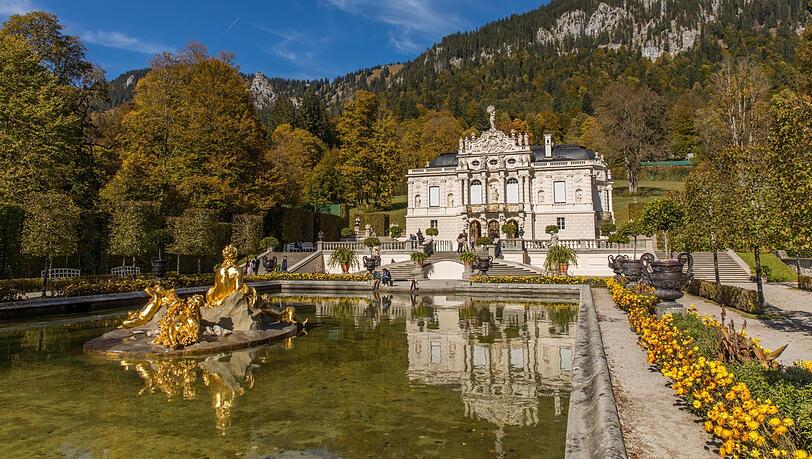 Schloss Linderhof in Ettal - und mitten in der Kulisse ein Windrad? So soll es natürlich nicht sein, sagt Goppel.