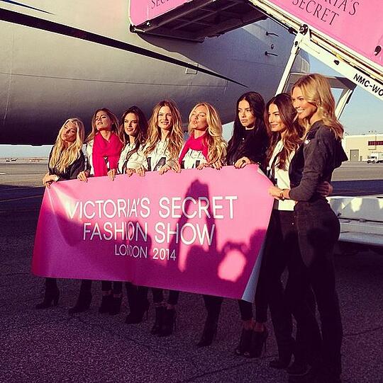 Die "Victoria's Secret"-Models auf dem Weg nach London