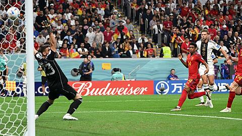 Der Schuss ins deutsche WM-Glück: Niclas Füllkrug erzielt gegen Spanien den umjubelten 1:1-Ausgleich.