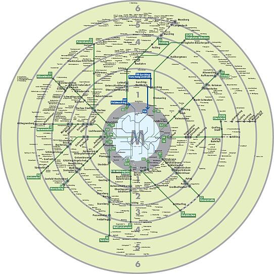 Aus 16 Ringen werden 7 Zonen: So soll das neue Gesamtnetz aussehen.