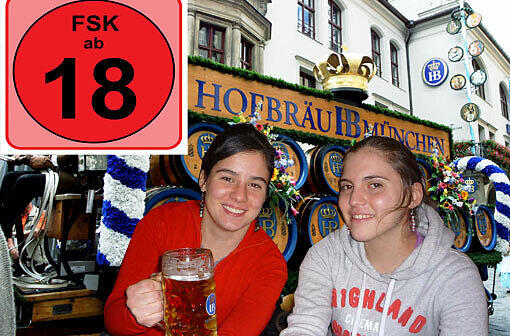 Probleme statt Prost: Die chilenischen Austauschschülerinnen Elisa (17, l.) und Gabriela (16) wollen nur mal ein bayerisches Bier probieren. Doch dabei stoßen sie auf ungeahnte Widerstände.
