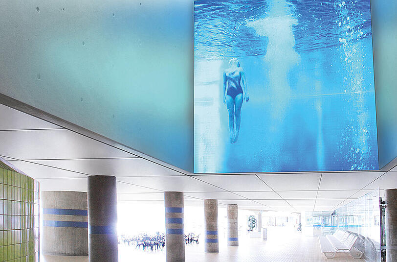 Frisch und modern: Die neue Olympia-Schwimmhalle.