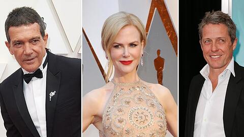 Antonio Banderas, Nicole Kidman und Hugh Grant (v. l.) werden in diesem Jahr die Oscars verleihen.