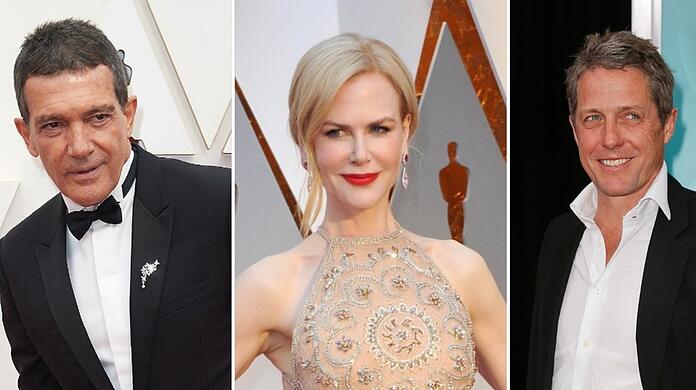 Antonio Banderas, Nicole Kidman und Hugh Grant (v. l.) werden in diesem Jahr die Oscars verleihen.