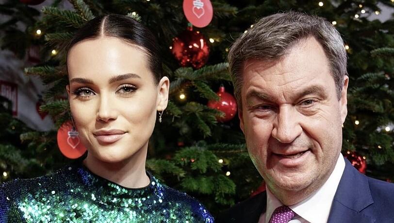 Markus Söder mit Tochter Gloria Burkandt bei der Spendengala "Ein Herz für Kinder"
