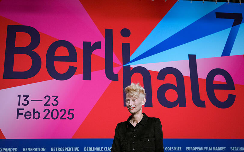 Schauspielerin Tilda Swinton in Berlin.