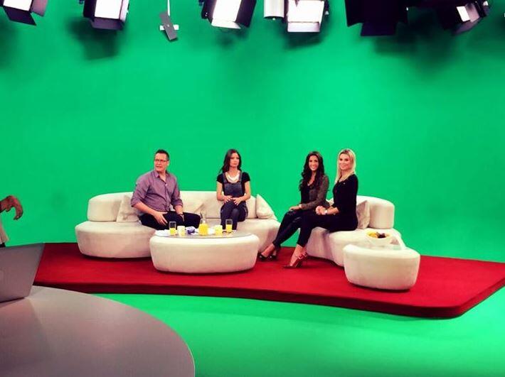 Alissa Harouat, Anja Polzer und katja Kühne im RTL-Studio.