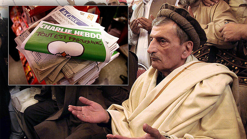 Pakistans Ex-Eisenbahnminister Ghulam Ahmed Bilour hat ein Kopfgeld auf den "Charlie Hebdo"-Besitzer ausgesetzt und den Erben der Paris-Attentäter Unterstützung versprochen. (Archivbild) Pakistans Ex-Eisenbahnminister Ghulam Ahmed Bilour hat ein Kopfgeld auf den "Charlie Hebdo"-Besitzer ausgesetzt und den Erben der Paris-Attentäter Unterstützung versprochen. (Archivbild)