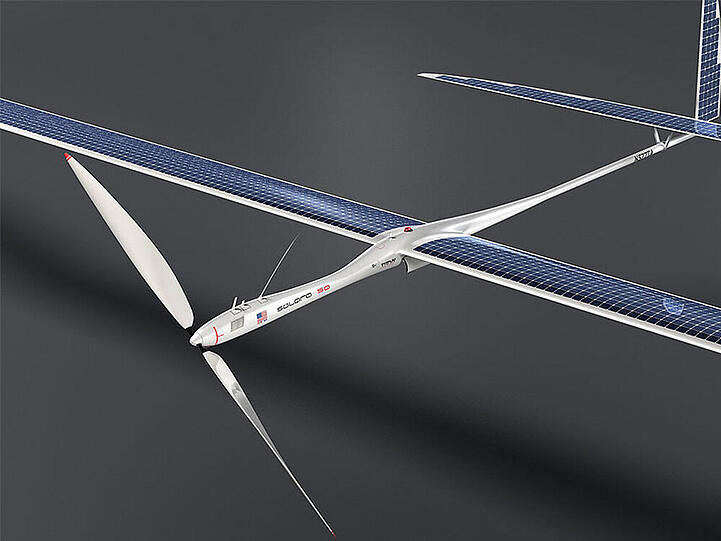 Solarbetrieben und mit einer Spannweite von 50 Metern: Eine Solara 50 aus dem Hause Titan Aerospace