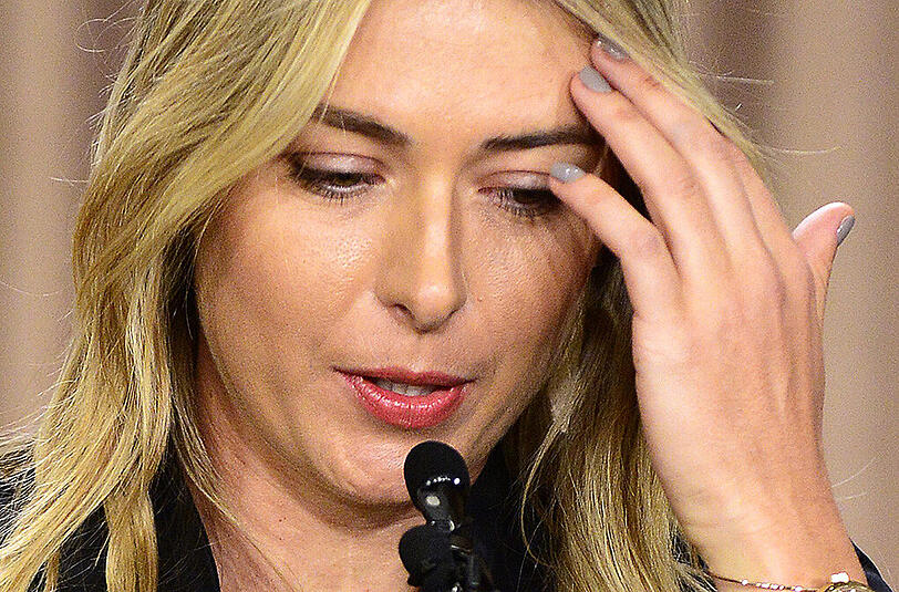 Maria Sharapova während der Pressekonferenz am Montag.