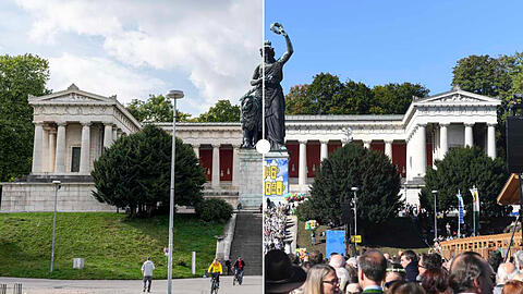 Rechts Menschenmassen, links gähnende Leere: Die Wiesn 2019 war bisher die letzte, wir vergleichen verschiedene Motive auf der Theresienwiese.