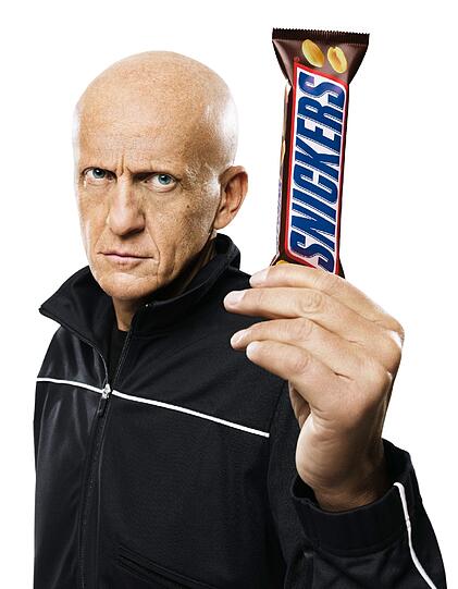 Werbung für Snickers über Twitter
