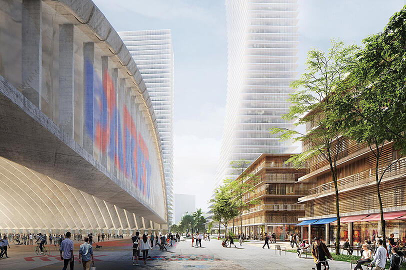 Die Halle soll offen bleiben. Daneben sind urbane Stadthäuser geplant.
