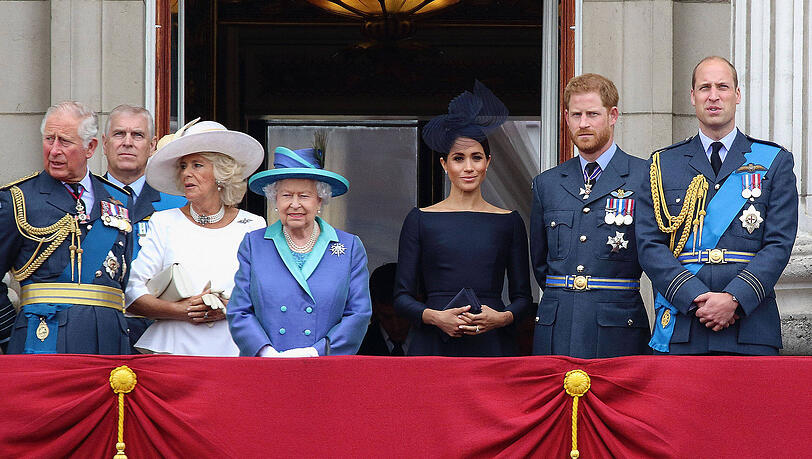 Bilder, die der Vergangenheit angehören: Herzogin Meghan inmitten der britischen Königsfamilie. Bilder, die der Vergangenheit angehören: Herzogin Meghan inmitten der britischen Königsfamilie.