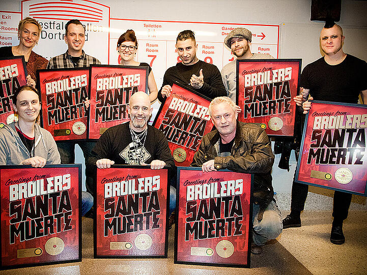 Die Broilers bei der Verleihung der Gold-Awards