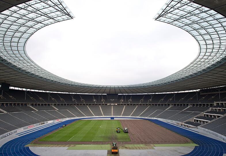 Austragunsort des Klassikers Deutschland - England: Das Olympiastadion in Berlin.