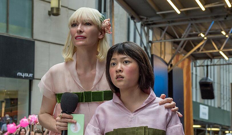 Um Netflix' Wettbewerbsbeitrag "Okja", in dem unter anderem Tilda Swinton (links) mitspielt, gab es im Vorfeld Knatsch.