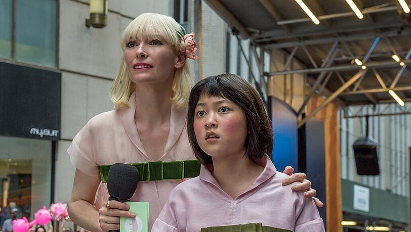 Um Netflix' Wettbewerbsbeitrag "Okja", in dem unter anderem Tilda Swinton (links) mitspielt, gab es im Vorfeld Knatsch.