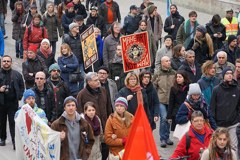 Die Bilder zur Demonstration gegen die Sicherheitskonferenz in München...