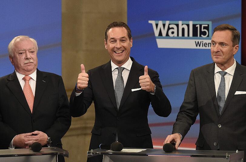 Heinz-Christian Stracher (mitte) ereichte mit seiner Partei nicht den erhoften Zuwachs.