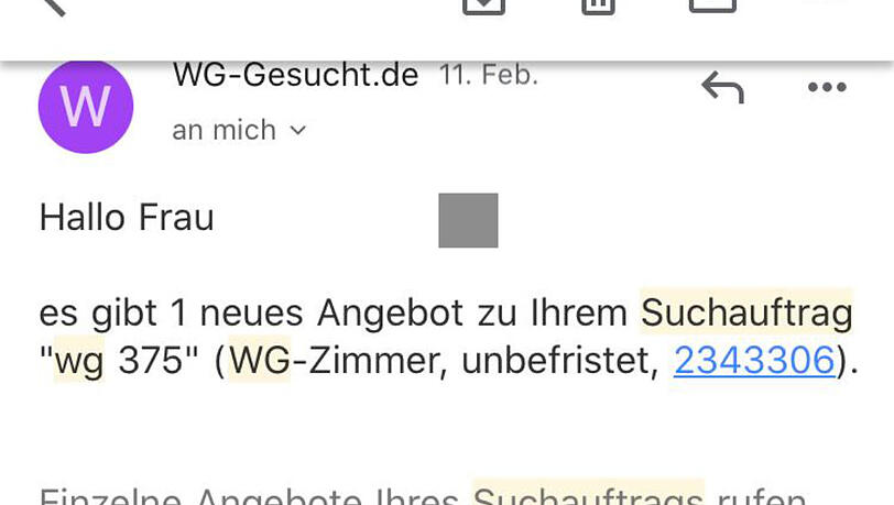 WG-Zimmer in Frauen-WG, so lautete das Angebot. WG-Zimmer in Frauen-WG, so lautete das Angebot.
