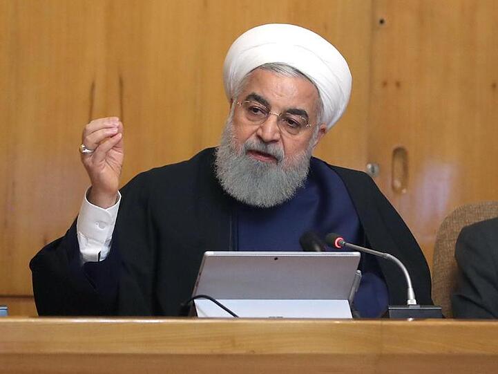 Irans Präsident Hassan Ruhani in der zweiten Maiwoche während einer Kabinettssitzung in Teheran.