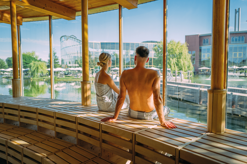 Seesauna mit traumhaftem Ausblick.