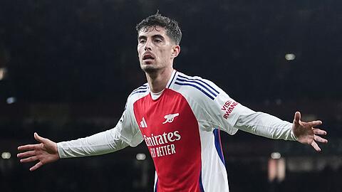 Kai Havertz strebt mit dem FC Arsenal den Sieg in der Champions League an. (Archivbild)