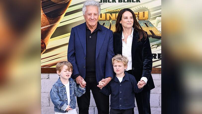 Familiensache bei der Premierenfeier: Dustin Hoffman brachte seine Frau Lisa und seine beiden Enkels&ouml;hne mit.