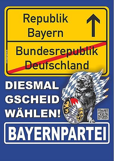 Der Traum vieler eingefleischter Bayern: Das Ortsschild zwischen dem Freistaat und der Bundesrepublik.