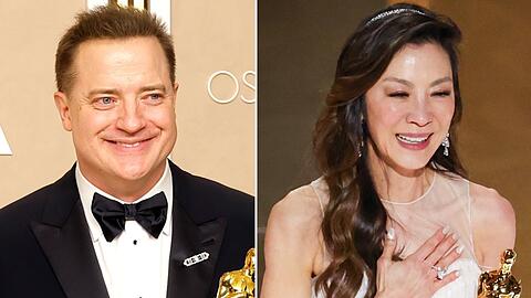 Brendan Fraser und Michelle Yeoh wurden bei den Oscars als "Beste Hauptdarsteller" ausgezeichnet.