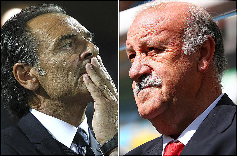 Cesare Prandelli (Italien) und Vicente del Bosque (Spanien) sind zwei von einigen Nationaltrainern, die nach der WM ihren Job los sind.