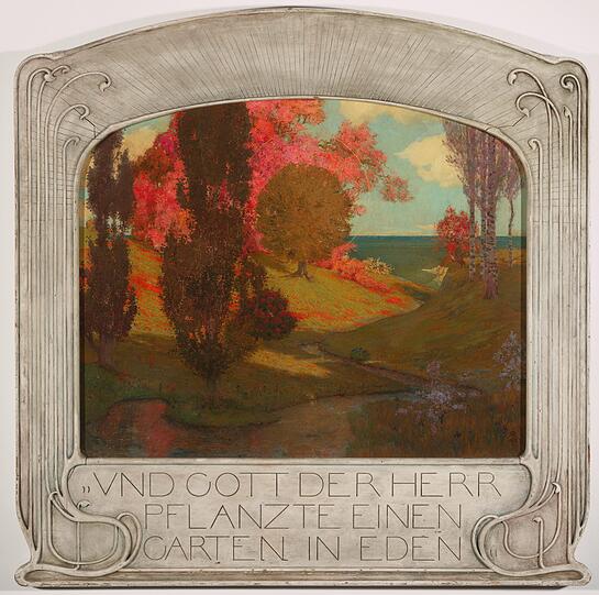 Richard Riemerschmid: Garten Eden (1900), derzeit als Dauerleihgabe im Lenbachhaus.