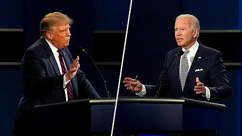 Wer wird der kommende Präsident der USA: Donald Trump (l.) oder Joe Biden?