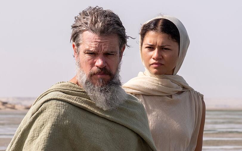 Odysseus (Matt Damon) wird von G&ouml;ttin Athene (Zendaya) heimgesucht.