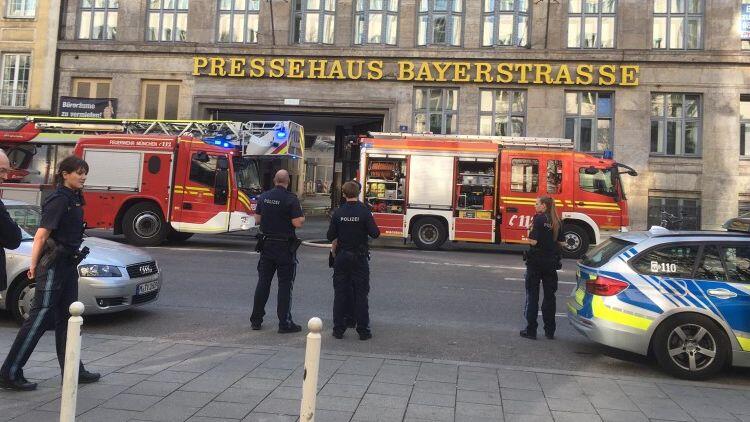 Im Innenhof des Pressehaus Bayerstraße hat es gebrannt.