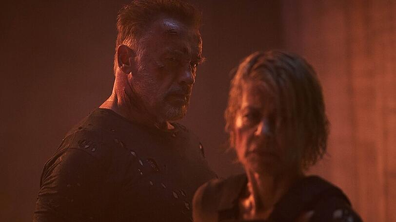 Alte Feinde und alte Freunde: Sarah Connor (Linda Hamilton) und der T-800 (Arnold Schwarzenegger)