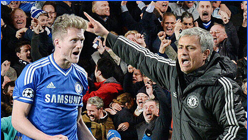 Möglicher Gegner des FC Bayern im Halbfinale der Champions League: FC Chelsea mit Nationalspieler André Schürrle und Coach José Mourinho. Möglicher Gegner des FC Bayern im Halbfinale der Champions League: FC Chelsea mit Nationalspieler André Schürrle und Coach José Mourinho.